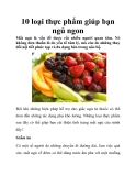 0 loại thực phẩm giúp bạn ngủ ngon