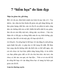 7 “hiểm họa” do làm đẹp