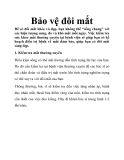 Bảo vệ đôi mắt