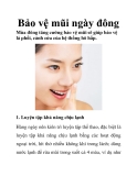 Bảo vệ mũi ngày đông