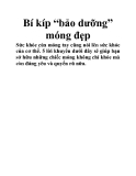 Bí kíp “bảo dưỡng” móng đẹp