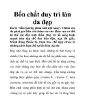 Bốn chất duy trì làn da đẹp