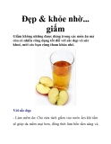 Đẹp & khỏe nhờ... giấm