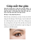 Giúp mắt thư giãn