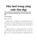 Sữa tươi trong công cuộc làm đẹp