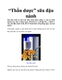 “Thần dược” sữa đậu nành