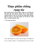 Thực phẩm chống rụng tóc