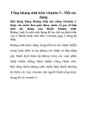 Uống kháng sinh kèm vitamin C: Mất tác dụng