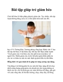 Bài tập giúp trẻ giảm béo