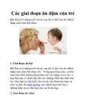 Các giai đoạn ăn dặm của trẻ