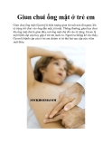 Giun chui ống mật ở trẻ em