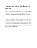 Tổng hợp kiến thức cơ bản cần biết khi giảm cân 