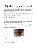 Bệnh chắp và lẹo mắt