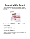 Làm gì khi bị bỏng?