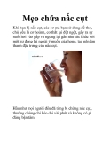 Mẹo chữa nấc cụt