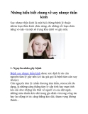 Những hiểu biết chung về suy nhược thần kinh
