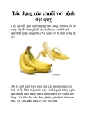 Tác dụng của chuối với bệnh đột quỵ