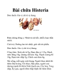 Bài chữa Histeria