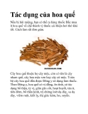 Tác dụng của hoa quế