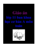 Giáo án lớp 11 ban khoa học cơ bản A môn toán