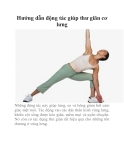 Hướng dẫn động tác giúp thư giãn cơ lưng