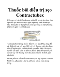 Thuốc bôi điều trị sẹo Contractubex