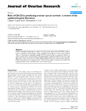 báo cáo hóa học:"   Role of CA125 in predicting ovarian cancer survival - a review of the epidemiological literature"