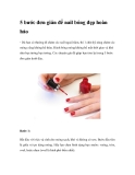 5 bước đơn giản để nail bóng đẹp hoàn hảo