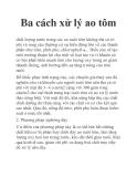Ba cách xử lý ao tôm