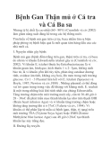Bệnh Gan Thận mủ ở Cá tra và Cá Ba sa