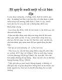 Bí quyết nuôi một số cá bản địa