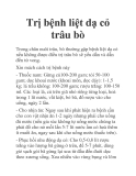 Trị bệnh liệt dạ cỏ trâu bò