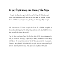 Bí quyết giữ dáng của Dương Yến Ngọc