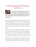 Nhân giống thành công hoa lily bằng phương pháp bioreactor
