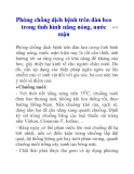 Phòng chống dịch bệnh trên đàn heo trong tình hình nắng nóng, nước mặn