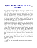Vệ sinh tiêu độc sát trùng cho cơ sở chăn nuôi