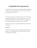 5 công thức tẩy trang an toàn