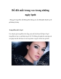 Để đôi mắt trong veo trong những ngày lạnh