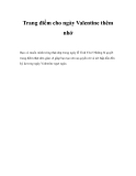 Trang điểm cho ngày Valentine thêm nhớ