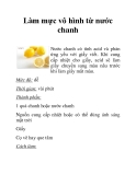 Làm mực vô hình từ nước chanh