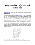 Ống nano Bo: cuộn kim loại và bán dẫn