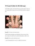 10 bí quyết chăm sóc đôi chân ngọc