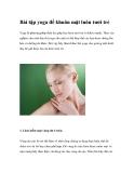 Bài tập yoga để khuôn mặt luôn tươi trẻ