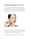 Massage cho gương mặt trẻ ra 10 tuổi