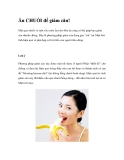 Ăn CHUỐI để giảm cân!