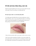 Để đôi môi luôn thắm hồng xinh xắn
