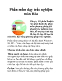 Phần mềm dạy trắc nghiệm môn Hóa