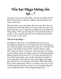 Nếu hạt Higgs không tồn tại…?