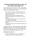 Sử dụng thí nghiệm biểu diễn của giáo viên theo phương pháp nghiên cứu