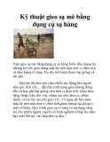 Kỹ thuật gieo sạ mè bằng dụng cụ sạ hàng